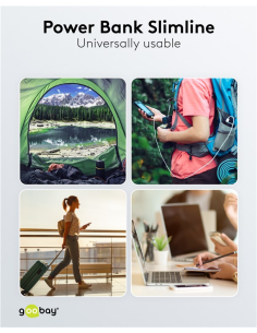 
Goobay 53935 Bateria Externa Power Bank 10000, 2x USB-A, Micro-B in, USB-C in, Slim Negra Goobay 2