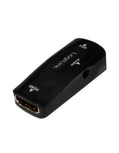 
CV0108 Convertidor Compacto de HDMI Hembra a VGA Hembra más audio 3.5 Hembra Negro 1080p Logilink 2