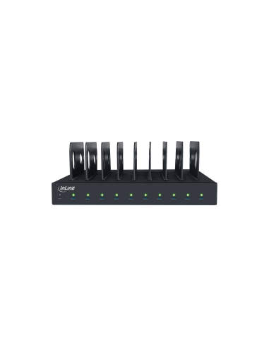 Inline 31516B Estación de carga USB-C, 10x USB-C ,PD 3.0  y QC 5.0, 1.000 W, negro Inline