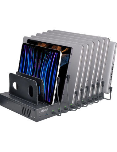 
Inline 31516B Estación de carga USB-C, 10x USB-C ,PD 3.0  y QC 5.0, 1.000 W, negro Inline