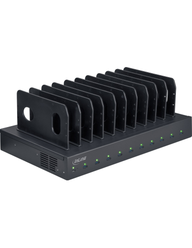 
Inline 31516B Estación de carga USB-C, 10x USB-C ,PD 3.0  y QC 5.0, 1.000 W, negro Inline