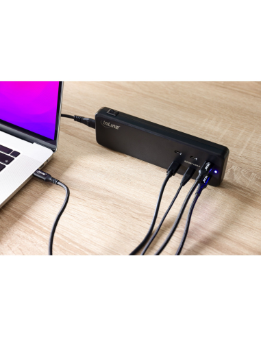 
Inline 31516I Estación de carga USB-C,  6x USB-C ,GaN PD 3.0, 120 W, negro Inline
Ejemplo de conexion