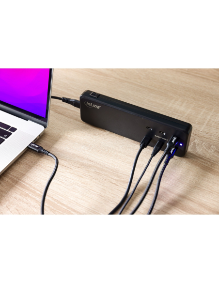 
Inline 31516I Estación de carga USB-C,  6x USB-C ,GaN PD 3.0, 120 W, negro Inline
Ejemplo de conexion