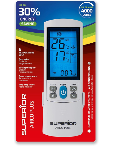 
MANDO universal para Aire Acondicionado,  AirCo Plus 4000  -- Superior Electronics