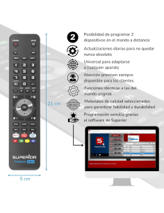 
Superior Electronics Freedom 2in1 USB-C, Mando a Distancia Universal programable para un Dispositivo, Compatible con televiso 2