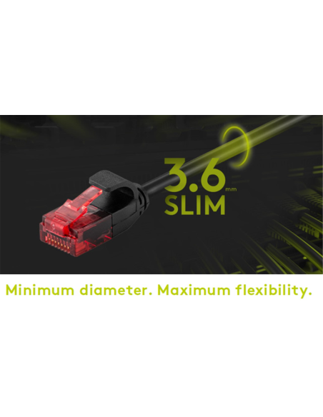 93751 Latiguillo CAT 6, U-UTP,  2.00 m, Gris, LSZH Cable Slim Ultra delgado (AWG) 30/7 Goobay