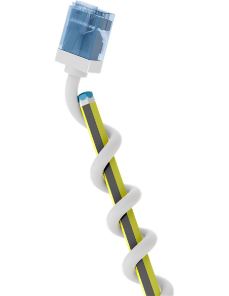 
74286 Latiguillo CAT 6A, U/FTP,  1.00 m, Blanco, LSZH-TPE  Slim Delgado Goobay