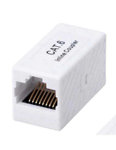 
NP0103 Adaptador Cat 6 2xRJ45 Hembra-Hembra UTP Blanco plastico (Mini) Logilink