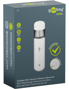 Miniaspiradora inalámbrica  80 W,Blanco, 7 boquillas y 3 cepillos para limpiar accesorios de oficina, interiores de coches