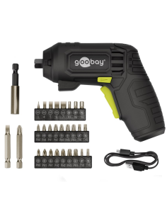 
77818 Mini juego de destornilladores inalámbricos, 31 piezas. Taladro con empuñadura de pistola con juego de herramientas com 2