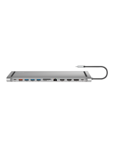 
UA0411 : Logilink USB 3.2 Gen2 docking station, USB-C, 12 port, PD, silver  2