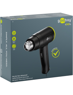 
77821 Pistola de aire caliente, 1500 W 
con dos ajustes de temperatura y cuatro boquillas diferentes