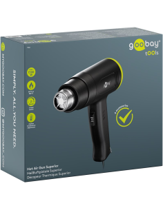 
77822 Pistola de aire caliente Superior, 1500 W
 con dos intervalos de temperatura de ajuste continuo y cuatro boquillas dife 2