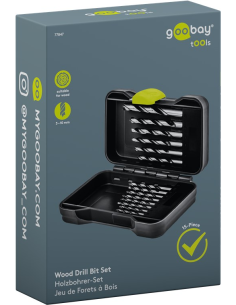 
77847 Juego de brocas para madera, 15 piezas
15 brocas afiladas para agujeros pasantes y ciegos en madera blanda y dura