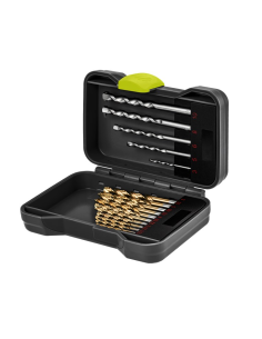 
77848 Juego de brocas para metal y mampostería, 17 brocas afiladas para agujeros pasantes y ciegos en metal y piedra, 2