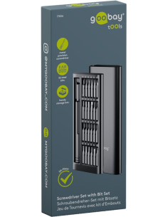 
77836 Juego de destornilladores con 24 puntas de precisión
 Juego de herramientas de acero S2 para atornillado de precisión 2