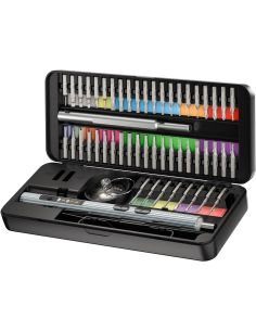 
70839 Destornillador eléctrico con juego de 50 puntas de precisión
Juego de herramientas para atornillado de precisión, monta