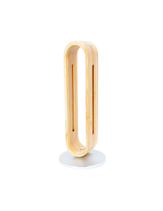 
AA0194 Soporte para auriculares de madera de bambú, base de aluminio, hasta 5 kg, supraaurales, marrón claro, plateado