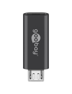 
55553 GOOBAY - Adaptador Micro-USB Macho USB-C Hembra OTG de alta velocidad para conectar cables de carga Goobay