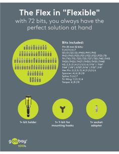 
77843 Juego de portapuntas con 72 puntas 
Juego de herramientas para atornillar, montar y hacer bricolaje 2