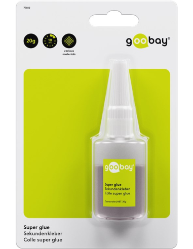 
77012 Pegamento Super glue - 20 g pincel Goobay