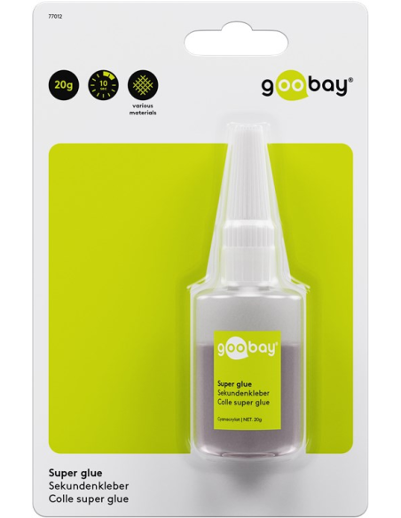 
77012 Pegamento Super glue - 20 g pincel Goobay