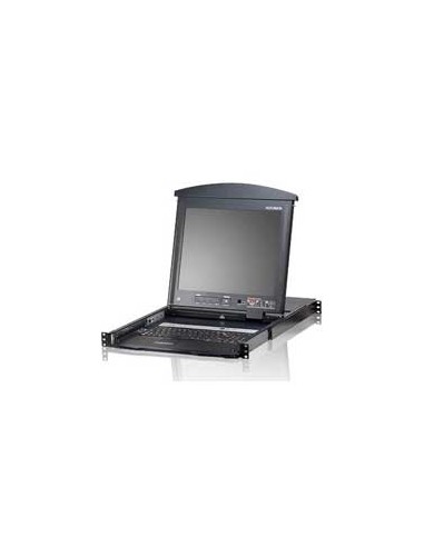 ATEN KL1516AM Conmutador KVM de 16 puertos con pantalla LCD y dos módulos retráctiles de alta densidad de Cat. 5