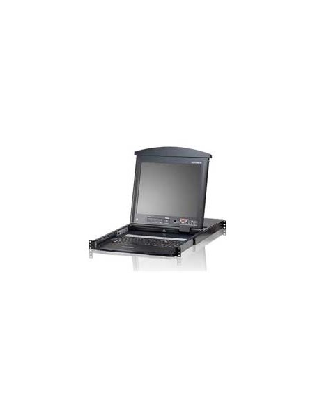 ATEN KL1516AM Conmutador KVM de 16 puertos con pantalla LCD y dos módulos retráctiles de alta densidad de Cat. 5