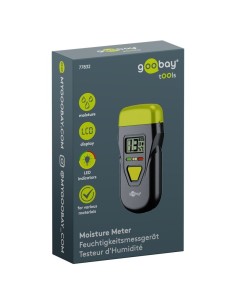 
77832 Medidor de humedad
 Mide el contenido de humedad y la temperatura en leña, hormigón y otros materiales.