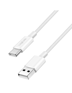 
CU0321 Cable de  1,00m USB 2.0 0.48 Gbit/s  PD60W USB C Macho a USB-A Macho Blanco NYLON Logilink Retail 2