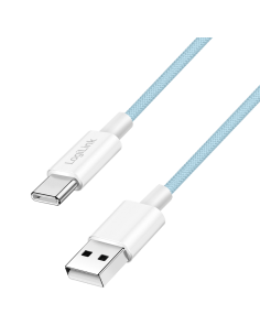 
CU0331 Cable de  1,50m USB 2.0 0.48 Gbit/s  PD60W USB C Macho a USB-A Macho Azul NYLON Logilink Retail