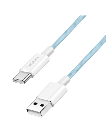 
CU0331 Cable de  1,50m USB 2.0 0.48 Gbit/s  PD60W USB C Macho a USB-A Macho Azul NYLON Logilink Retail