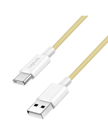 
CU0333 Cable de  1,00m USB 2.0 0.48 Gbit/s  PD60W USB C Macho a USB-A Macho Amarillo NYLON Logilink Retail