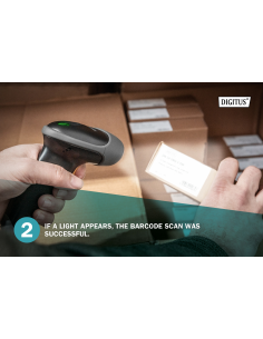 DA-81002 Escáner para códigos de barras 2D, bidireccional 200 exploraciones/seg., cable USB-RJ45 de 2 m, con soporte 2