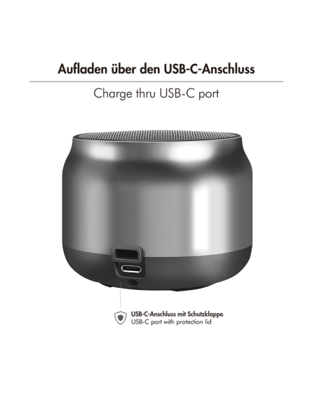 
SP0063H Altavoz Bluetooth 5.1, USB-C, TWS, sonido envolvente, sistema manos libres