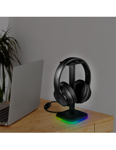 
AA0186 Soporte para auriculares con luz RGB, 225 mm de altura, negro 2