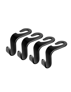 
AA0165 Ganchos para asiento de coche, 4 piezas, 20 kg por gancho, color negro