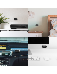 
Soporte Adhesivo magnético para smartphone, giratorio 360°, hasta 800 g, aluminio, negro/plata 2