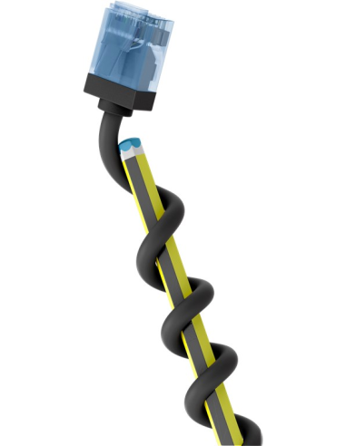 
74230 Latiguillo CAT 6A, U/FTP,  0.15 m, Negro, LSZH-TPE  Slim Delgado Goobay