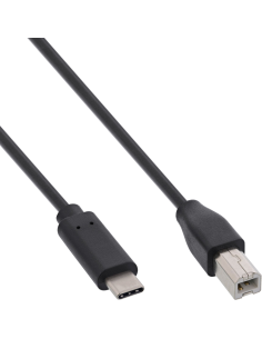 
35766 Cable USB-C M a USB 2.0 B M 0,50 m 7,5W 480Mbit/s Negro InLine Caja Retail