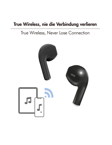 BT0074 Auriculares inalámbricos TWS, BT 5.3, 5 horas de duración de batería, USB-C Negro Logilink