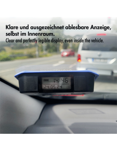 
AA0189 Reloj de parquímetro Digital con activación automática, 24 Horas, Fecha y Hora, luz SOS 
