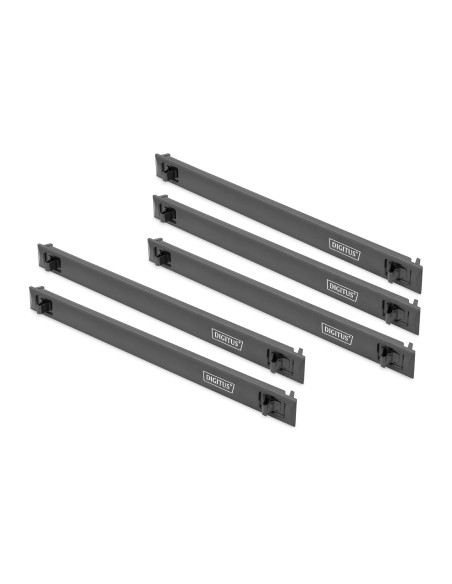 Tapa ciega 1U, encajable, material ABS Color negro