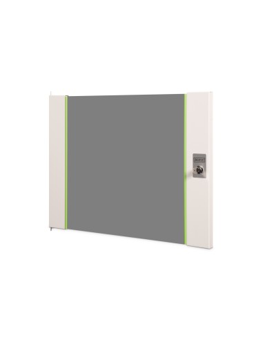Puerta frontal de cristal para armario mural UNIQUE de 19" y 9U Color gris (RAL 7035)
