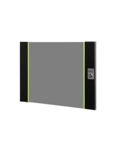 Puerta frontal de cristal para armario mural UNIQUE de 19" y 9U Color negro (RAL 9005)