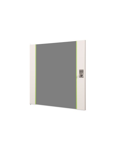 Puerta frontal de cristal para armarios murales UNIQUE de 19" y 12U Color gris (RAL 7035)