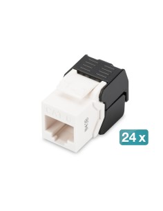 CAT 6 Keystone Jack, unshielded tool free connection, 24 pcs set