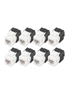 CAT 6 Keystone Jack, unshielded, RJ45 to LSA, tool free connection, incl. cable tie, 8 pcs 2