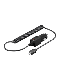 
Cargador mini USB para coche/camion  Negro Goobay
Foto no real. el conector es Mini USB de 5 pines