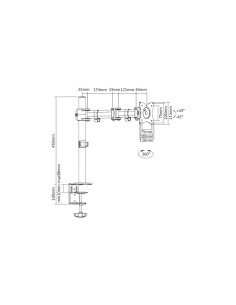
DA-90361  Soporte de mesa MEDIANTE ABRAZADERA para 1 Monitor de hasta 27" Digitus 
Cajas de 4 unidades 2